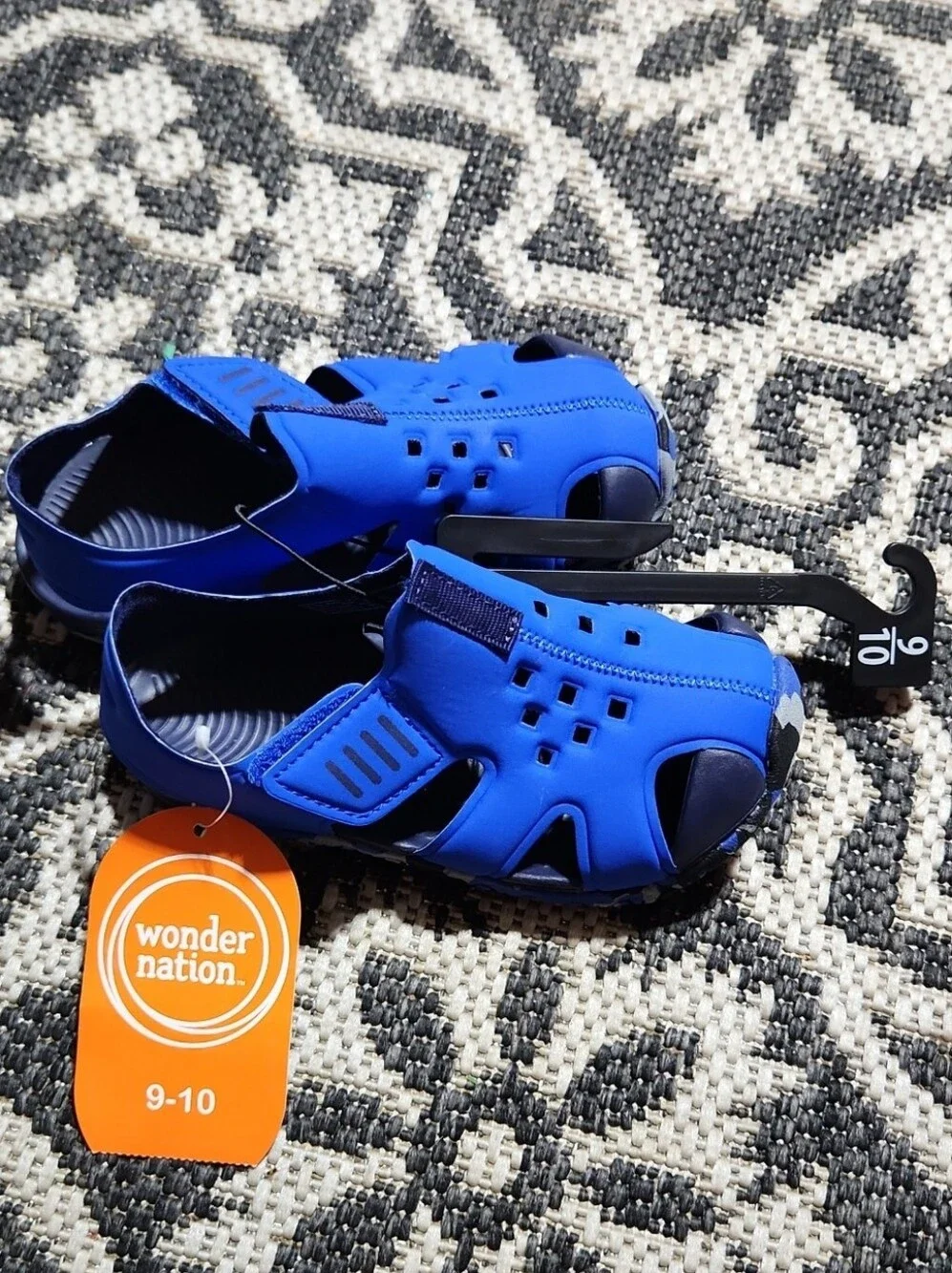 Wonder Nation Kids' Blue Active Sandals - Size 9-10 NWT